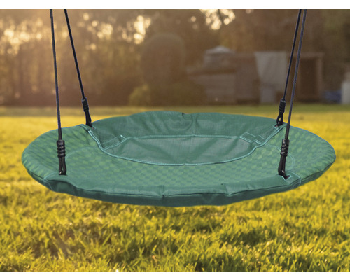 Runde Gartenschaukel mit Seilaufhängung