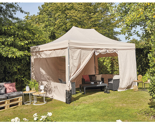 Seitenteile-Set Taupe Für Phoenix Pavillon 3x3 M – 4 Stück, Polyester 140 G/m²