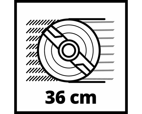 Symbol für ein Gerät mit 36 Zentimeter Durchmesser