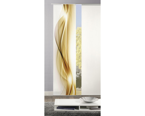 Schiebegardine mit abstraktem Design und lichtdurchlässigem Stoff