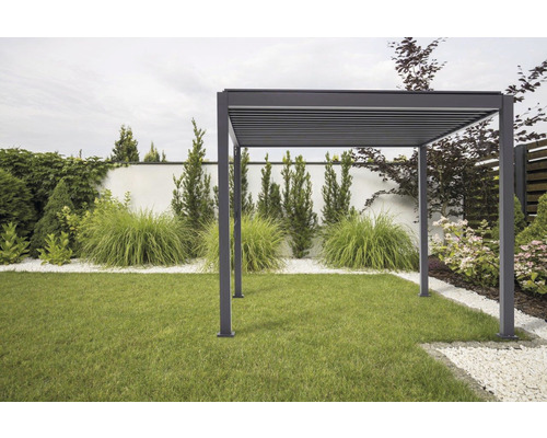 Pergola Mirador Classic Pfostenstärke 11 x 11 cm 300 x 400 x 250 cm schwarz