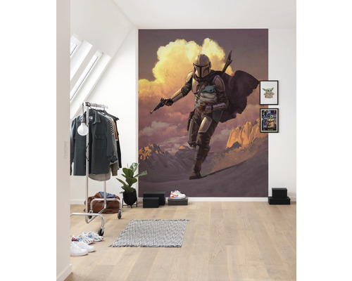 Raum mit Star Wars Wandbild, Kleiderständer und Teppich