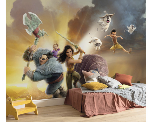 Kinderzimmer mit Wandbild aus dem Film Raya und der letzte Drache