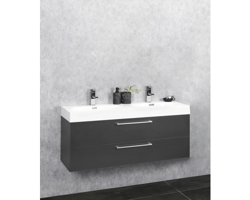 Waschtisch mit zwei Schubladen und zwei Waschbecken