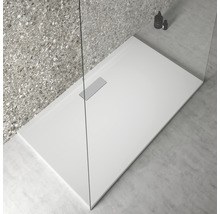 Ebenerdige Dusche mit Ablaufrinne und Glaswand