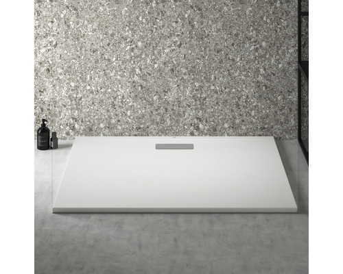 Ideal Standard Ultra Flat S I.life Duschwanne 120x90 Cm – Harz, Rutschfest, Matt Schwarz – Mit Verstecktem Ablauf