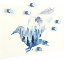 Magnettafel mit Vogelmotiv und Wald