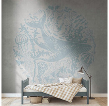 Fototapete Vlies 38306-1 The Wall Unterwasser Wal Quallen und Korallen 7-tlg. 371 x 280 cm