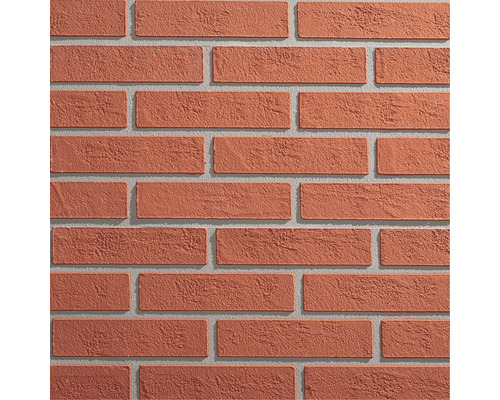 Klinkerfassade mit rechteckigen Ziegeln