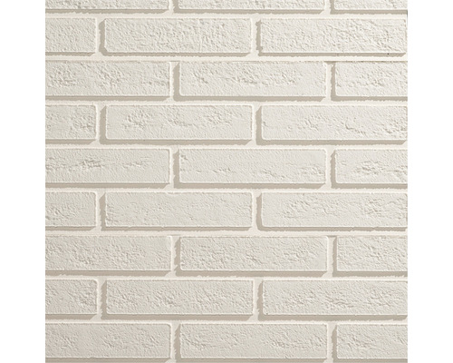 Nahaufnahme einer Wandverkleidung in Backsteinoptik