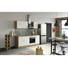 Held Möbel Küchenzeile mit Geräten Sorrento 210 cm Frontfarbe anthrazit  Matt Korpusfarbe eiche bei HORNBACH kaufen