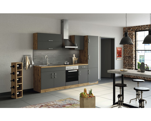 Held Möbel Sorrento mit | HORNBACH Küchenzeile Geräten 270 cm