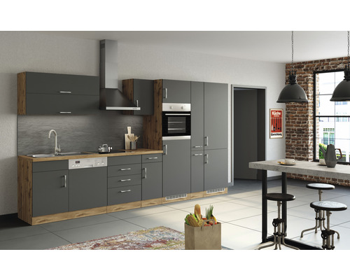 Held Möbel Küchenzeile Sorrento 360 cm Frontfarbe | HORNBACH