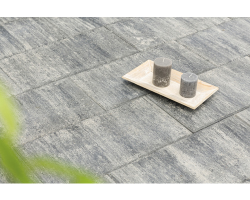 Beton Terrassenplatte iStone Pure weiss-schwarz 60 x 40 x 4