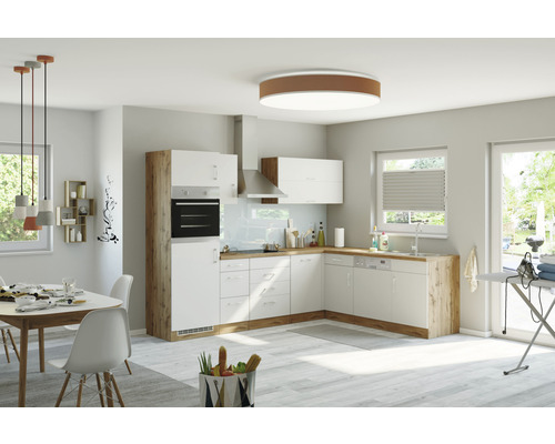 Held Möbel Winkelküche Sorrento 210 cm Frontfarbe weiß | HORNBACH | L-Küchen