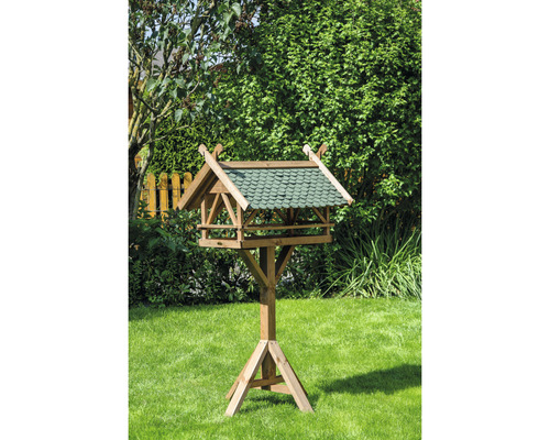 Dobar® Vogelfutterhaus 'Zuckerhut' Im Fachwerk-Look – Wetterfestes Holzhaus Mit Großem Futtersilo
