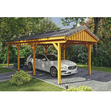 Einzelcarport SKAN Holz Fichtelberg 317 x 808 cm Eiche hell