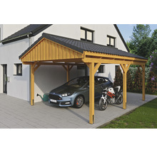 Einzelcarport SKAN Holz Fichtelberg 423 x 566 cm Eiche hell