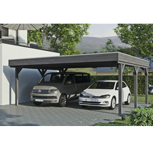Doppelcarport SKAN Holz Grunewald 622 x 554 cm Schiefer