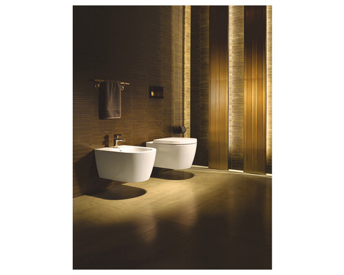Badezimmer mit Bidet und wandhängendem WC in modernem Design