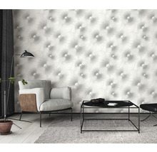 Vliestapete 10191-31 Elle Decoration 2 Grafisch Kreise grau