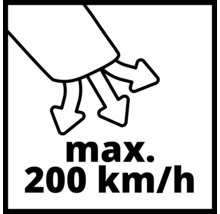 Symbol für maximale Blasgeschwindigkeit von 200 Kilometer pro Stunde