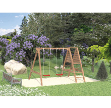Schaukel Palmako 306 x 210 cm Holz braun bestehend aus 2 Brettschaukeln,Leiter,Plattform
