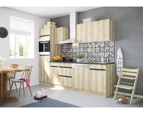 Optifit Küchenzeile Kaya290 270 cm Frontfarbe wildeiche | HORNBACH