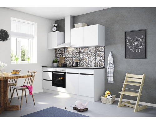 Optifit Küchenzeile mit Geräten Luca932 210 cm Frontfarbe | HORNBACH