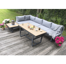 Loungeset Largo bellavista 5-Sitzer inkl. Auflagen Aluminium hellgrau
