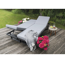 Loungeset Largo bellavista 5-Sitzer inkl. Auflagen Aluminium hellgrau