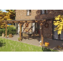 Terrassenüberdachung SKAN HOLZ Rimini 648x300 cm nußbaum