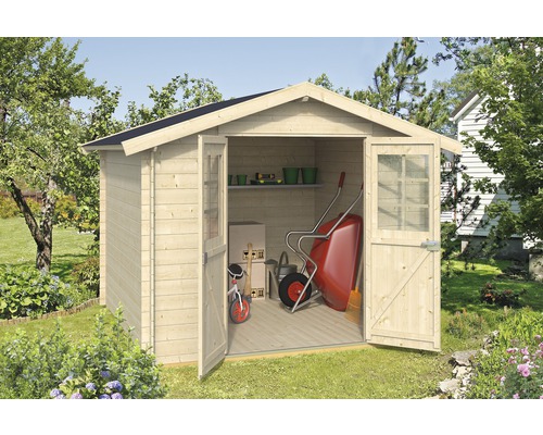 Gartenhaus Alfred mit Fußboden 238 x 238 cm natur Gartenhaus Alfred mit Fußboden 238 x 238 cm natur