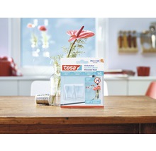 tesa Klebehaken für Glas transparent 1 kg Belastung 2 Stk.