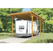 Einzelcarport SKAN HOLZ Emsland inkl. Regenrinne 404x846 cm eiche hell