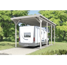 Einzelcarport SKAN HOLZ Emsland inkl. Regenrinne 404x846 cm weiß