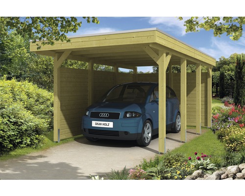 Einzelcarport SKAN HOLZ Friesland inkl. Abstellraum 314x708 | HORNBACH