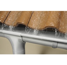 Marley Dachrinne Kunststoff halbrund Fenstergrau RAL 7040 NW 100 mm 1000 mm-thumb-3