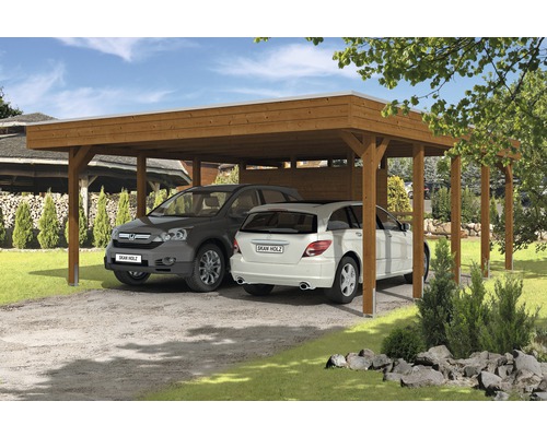 Einzelcarport SKAN HOLZ Friesland inkl. Abstellraum 314x708 | HORNBACH