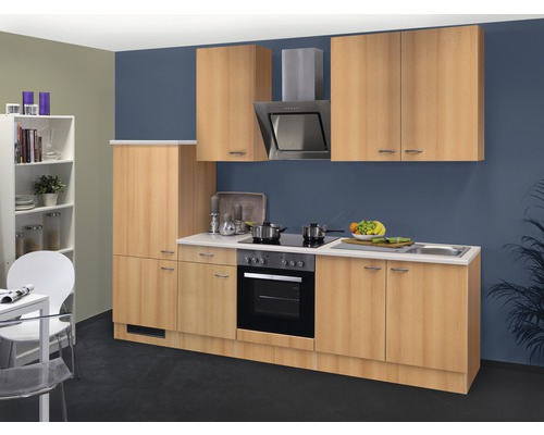 Flex Well Küchenzeile mit Geräten Nano 270 cm Frontfarbe | HORNBACH