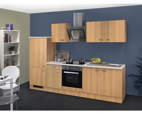 Flex Well Küchenzeile mit Geräten Nano 270 cm Frontfarbe | HORNBACH