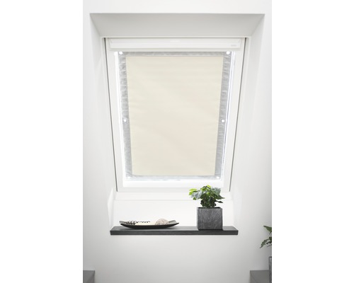 Lichtblick Dachfenster Sonnenschutz Thermofix verdunkelnd creme 59x113,5 cm