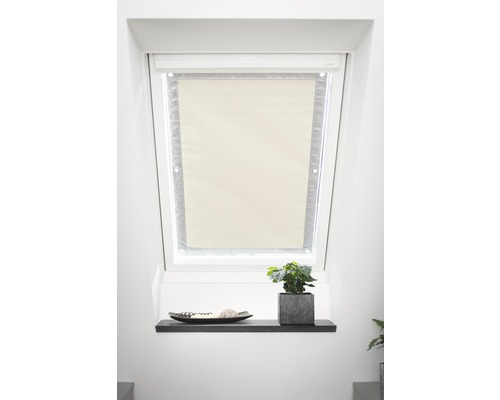 Lichtblick Dachfenster Sonnenschutz Thermofix verdunkelnd creme 36x71,5 cm