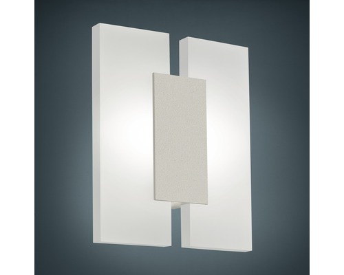 LED Wandleuchte Alu-Kunststoff 4,5W 480 lm 3000 K warmweiß HxL 200x170 mm Metrass nickel-matt/satiniert