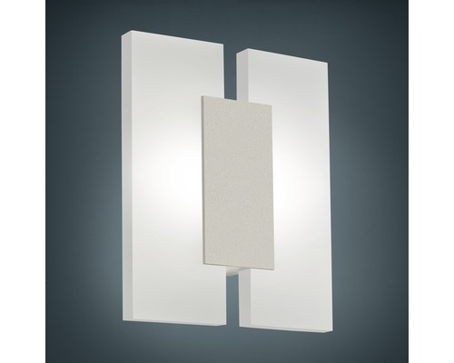 LED Wandleuchte 480 lm 3000 K HxL 20x17 cm Metrass nickel/matt/satiniert Moderne Wandleuchte mit rechteckigem Designelement