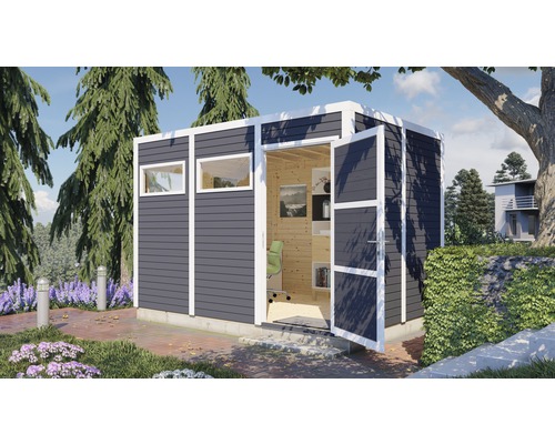 Gartenhaus Cubo 3 mit Fußboden 337 x 234 cm anthrazit Gartenhaus Cubo 3 mit Fußboden 337 x 234 cm anthrazit