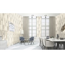 Vliestapete 941647 Factory 3 Holzpanele creme grau