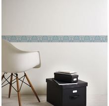 Bordüre 30389-1 Only Borders 9 selbstklebend Ornament grau türkis 5 m x 5 cm
