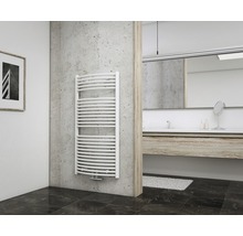 SCHULTE Badheizkörper München rund 1215x600 mm weiß mit Mittelanschluß