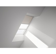 VELUX Vorteils-Set Verdunkelungsrollo uni hellbeige und Faltstore Plissee weiß manuell Rahmen aluminium DFD CK06 1085S